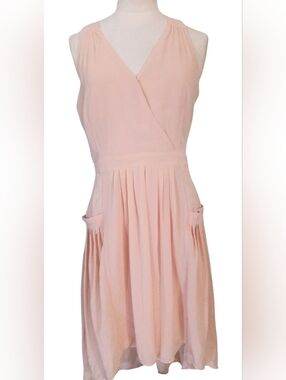 Love21 Gorgeous High Low Peach Flowy Dress With Side Pockets Size S